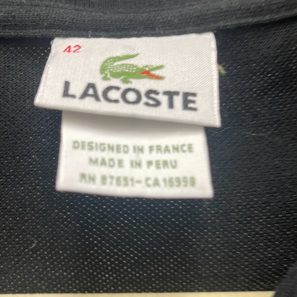 Lacoste black polo tee - Picture 3 of 5
